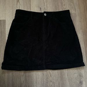 Forever 21 black corduroy mini skirt
